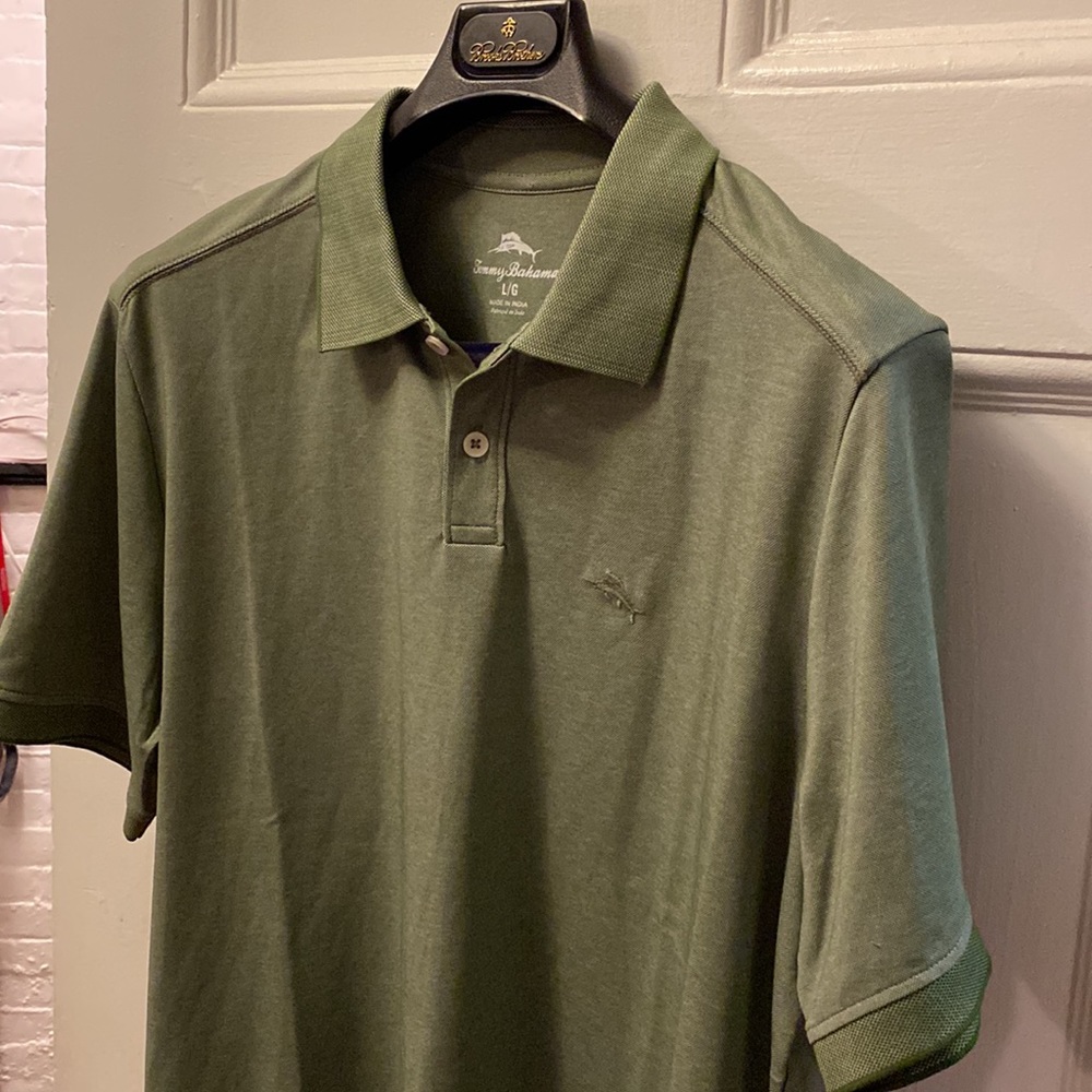 Tommy Bahama Paradiso Cove “Wild Clover” green men’s polo - Picture 3 of 7
